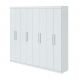 Guarda-Roupa Casal Andara 8 Portas 4 Gavetas Branco