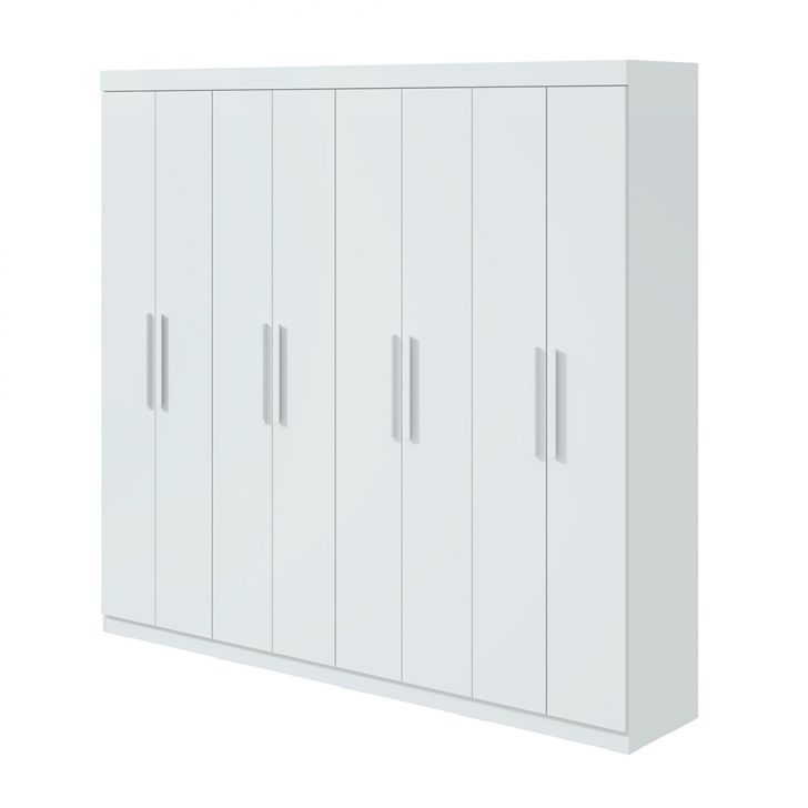 Guarda-roupa Casal Andara 8 Portas 4 Gavetas Branco