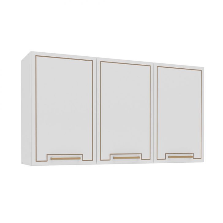 Armário Aéreo Amara 3 Portas Branco