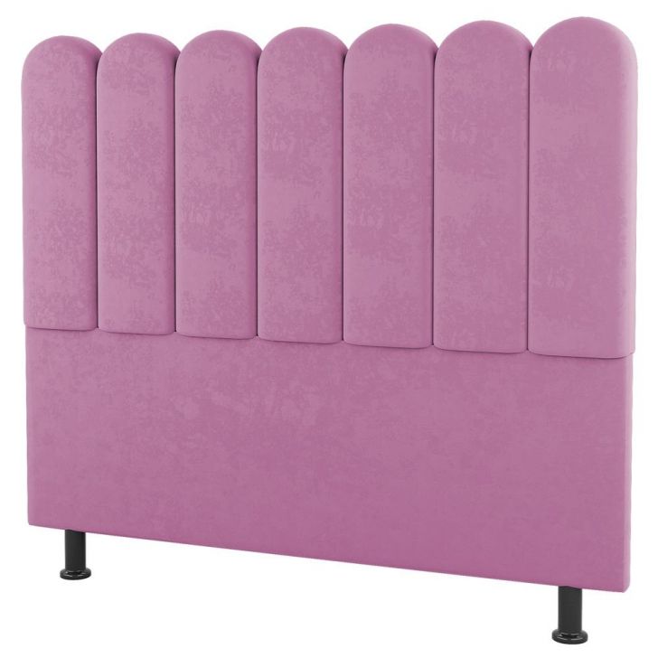 Cabeceira Cama Box Solteiro Lana 100cm Suede Rosa - Desk Design