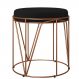 Puff Decorativo Aramado Bronze Zaya L02 Suede Preto - Lyam Decor