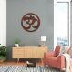 Quadro Escultura Mandala Om 60x60 Marrom