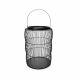 Lanterna Decorativa em Metal Preto 50x24x24 cm - D'Rossi