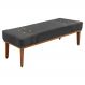 Calçadeira Recamier Queen 1,60m Gênova Suede Cinza - Pallazio