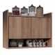 Armário de Cozinha Aéreo 71cm 2 Portas 1 Nicho Ceci Z34 Freijó - Mpozenato