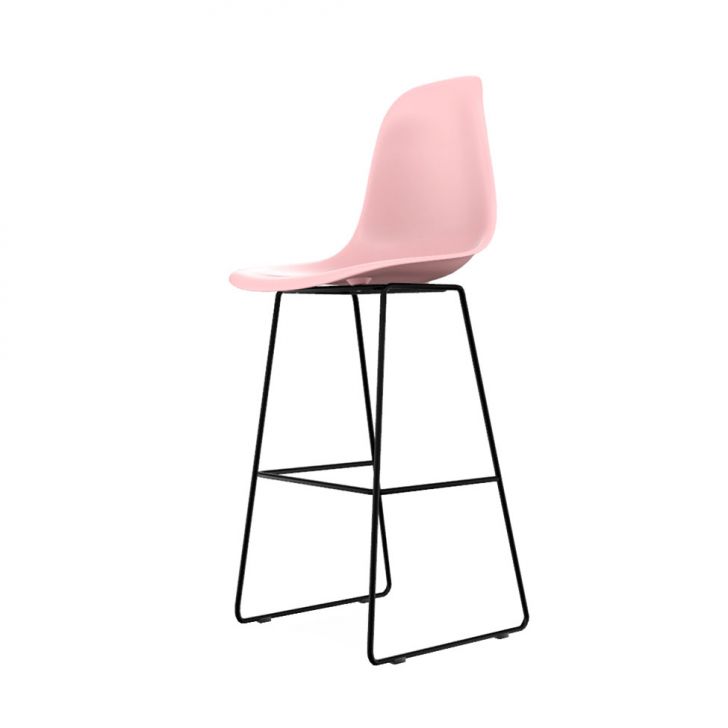 Banqueta Eames Quad Rosa e Preta