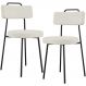 Kit 02 Cadeiras Decorativas Estofada Para Sala De Jantar Barcelona L02 Linho Champagne - Lyam