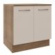 Balcão Armário de Cozinha 80 cm 2 Portas Rustic/Crema Agata Madesa