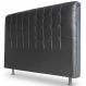 Cabeceira Estofada Cama Box Casal King Louise 195cm Corano Preto - Desk Design