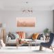 Quadro Horizonte Orange Mountain 120x60 Caixa Branco