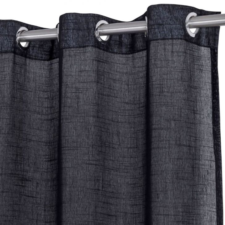 Cortina Blackout com Ilhós Hermes Duaplex 260x230 cm Preta