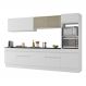 Armário de Cozinha Completa 5 peças com Rodapé MP2175 Made Multimóveis Branco