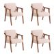 Conjunto com 4 Poltronas Flávia Bege e Nogueira