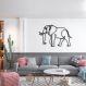 Quadro Escultura Corpo Elefante One Line 60x39 Preto