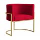 Poltrona Luana Decorativa Veludo Vermelho
