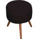 Puff Decorativo Milão Pé Palito Suede Preto