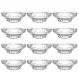 Kit 12 Tigelas Redondas 3,3L Crippa Transparente Plástica Salada Sobremesa Restaurante