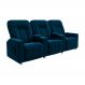 Poltrona Reclinável 3 lugares para Sala de Cinema Romeo F05 Veludo Azul Marinho - Lyam Decor