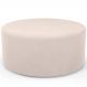 Puff Redondo Orgânico para Living 90cm Lola W01 Suede Bege - Lyam Decor