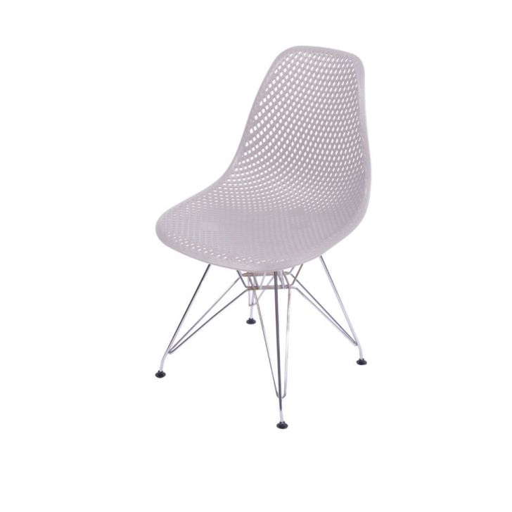 Cadeira Colmeia Fendi e Cromada