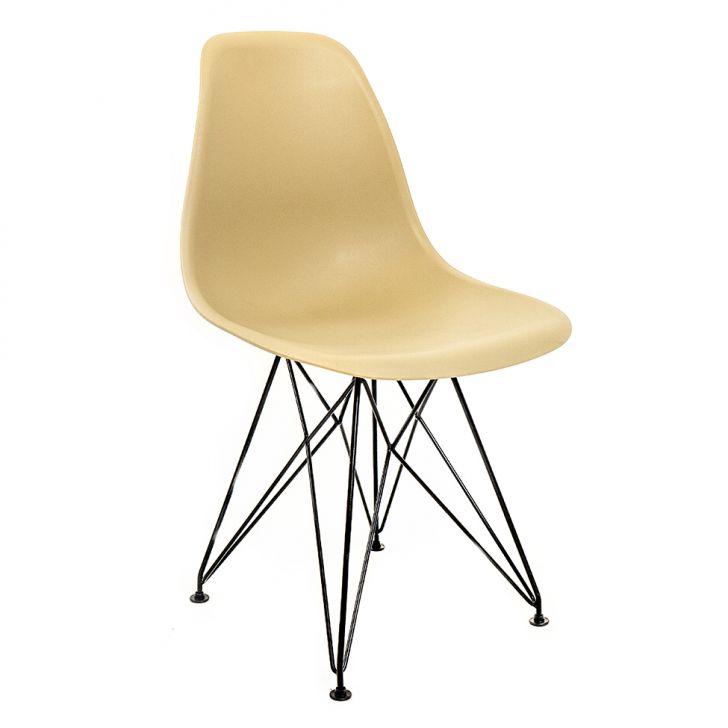 Cadeira de Cozinha Eames Preta e Fendi