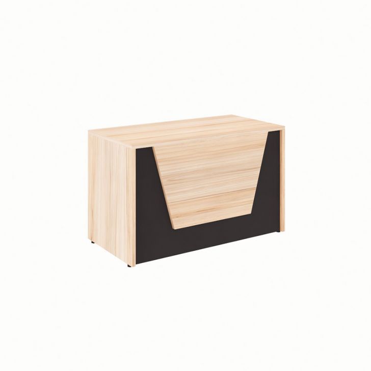 Balcão de Atendimento Recepção Calvi e Preto 74x120 cm