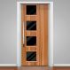 Adesivo para Porta Tema Madeira com Vidro 02-83X210Cm