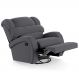 Poltrona do Papai Reclinável Kalie Glider Giratória FH9 Veludo Cinza - Mpozenato