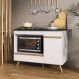 Balcão para Cooktop e Forno 105cm 1 Porta 1 Gaveta Veneza Multimóveis MP2258 Branco/Dourado