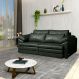 Sofá Decorativo Piece Bipartido Retrátil Sala de Estar 250cm Couro Verde G58 - Gran Belo