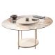 Mesa de Centro Redonda Tampo de Vidro Mindy H01 Off White - Mpozenato