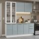 Armário de Cozinha Completa 190cm Branco/Cinza Lux Madesa 02