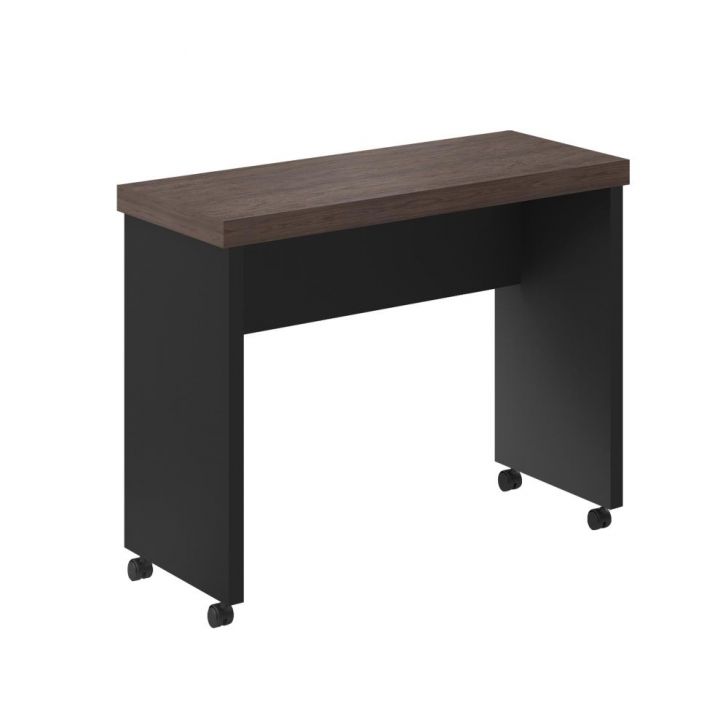 Mesa de Computador com Rodizios Towel Freijo Preto