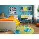 TAPETE INFANTIL QUARTO DE CRIANÇA ANTIALÉRGICO EM PVC BOLAS 70cm REDONDO