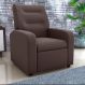 Poltrona Reclinável Decorativa Jersey Veludo Light Marrom