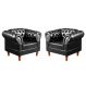 Conjunto De 2 Poltronas Dom Pedro Chesterfield Capitonê - Preto