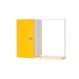 Armário Para Banheiro Com Espelho Cor Branco e Amarelo