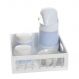 Kit Higiene Com Porcelanas E Capa Pedra Transparente Quarto Bebê