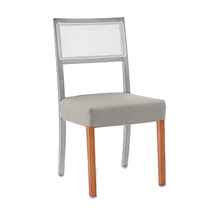 Assento Capa com pés Madeira Maciça Avelã Bege