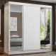 Guarda-Roupa Casal Madesa Reno 3 Portas de Correr com Espelhos - Branco