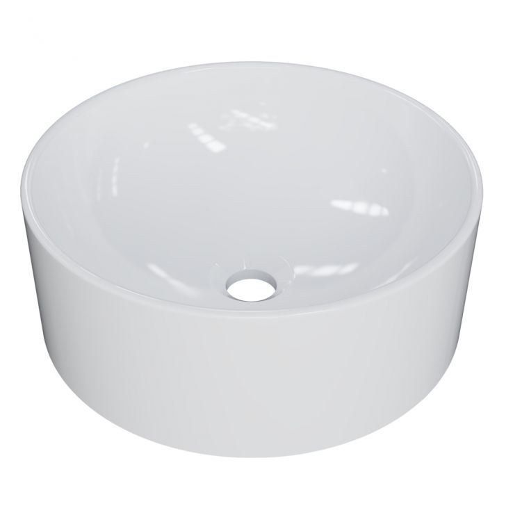 Cuba Pia Para Banheiro Redonda 34cm Sara C08 Branco - Mpozenato
