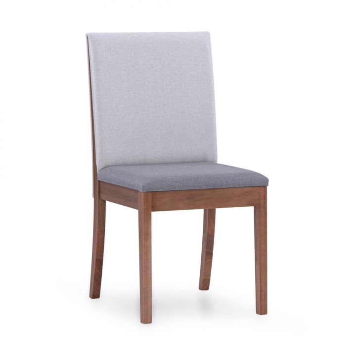 Cadeira Aimee Linho Cinza e Cru