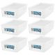 Kit 6 Caixas para Sapatos Tampas Ventiláveis Plástico Ordene