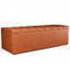 Calçadeira Recamier Baú Para Cama Queen Dália 160x50 Cm W01 Couríssimo Camel - Lyam Decor