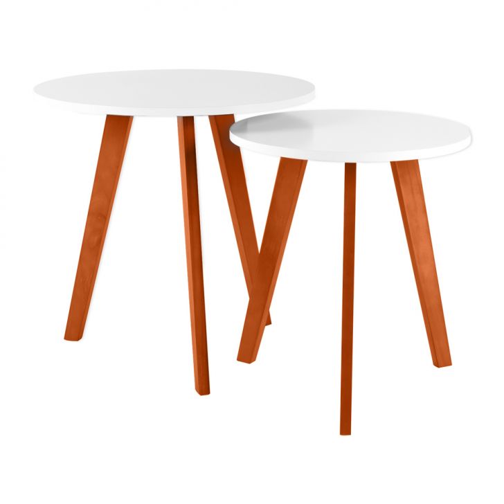Conjunto de Mesas Laterais Tóquio Branca