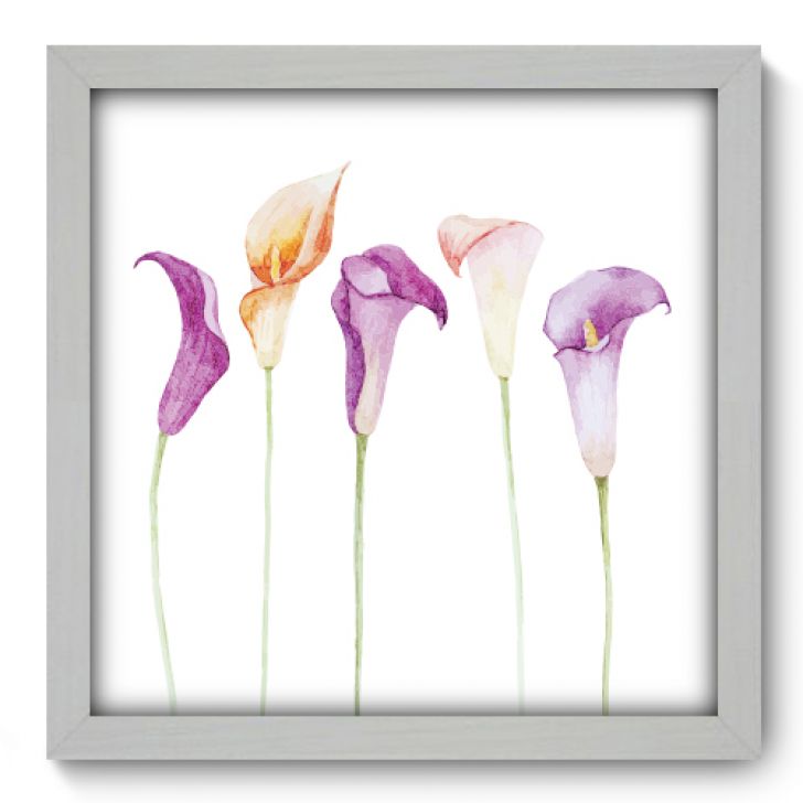 Quadro Decorativo - Flores - 33cm x 33cm - 028qnfbb