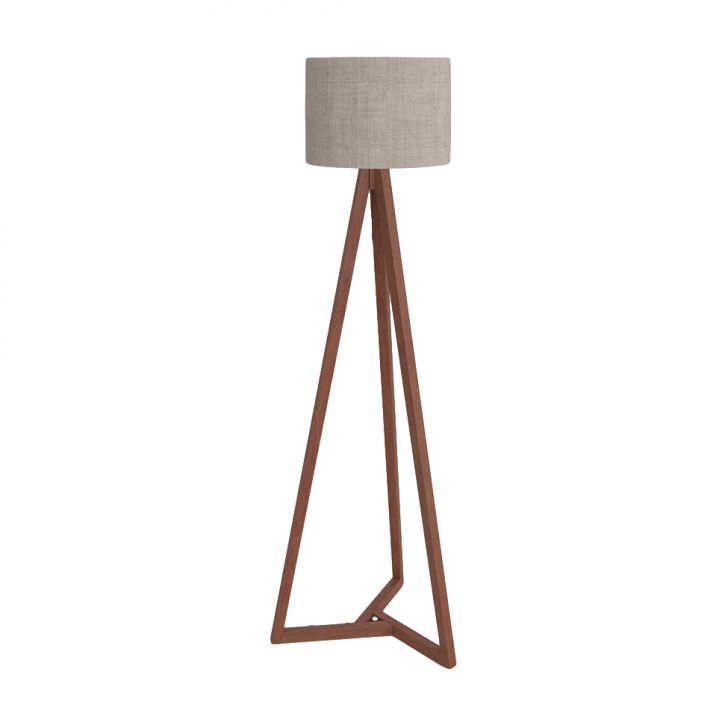 Luminária de Piso Classic Bege e Amêndoa