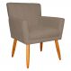 Poltrona Decorativa para Sala de Estar Cecília Suede Cappuccino - Montanaris Decor
