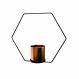 Vaso Decorativo Metal para Pendurar Rose e Preto 29x33 cm - D'Rossi