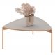 Mesa De Centro Lina 77 cm Pes Metal Bali Dourado DJ MOVEIS